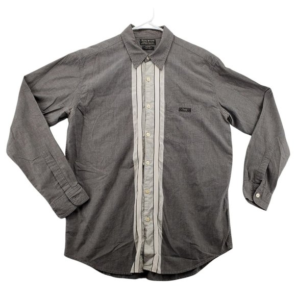 Lucky Brand Shirt Men's Casual Button Up Long Sleeve Collared Gray Medium - Picture 1 of 12